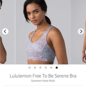 Lululemon Free to Be Serene Bra sz 6
